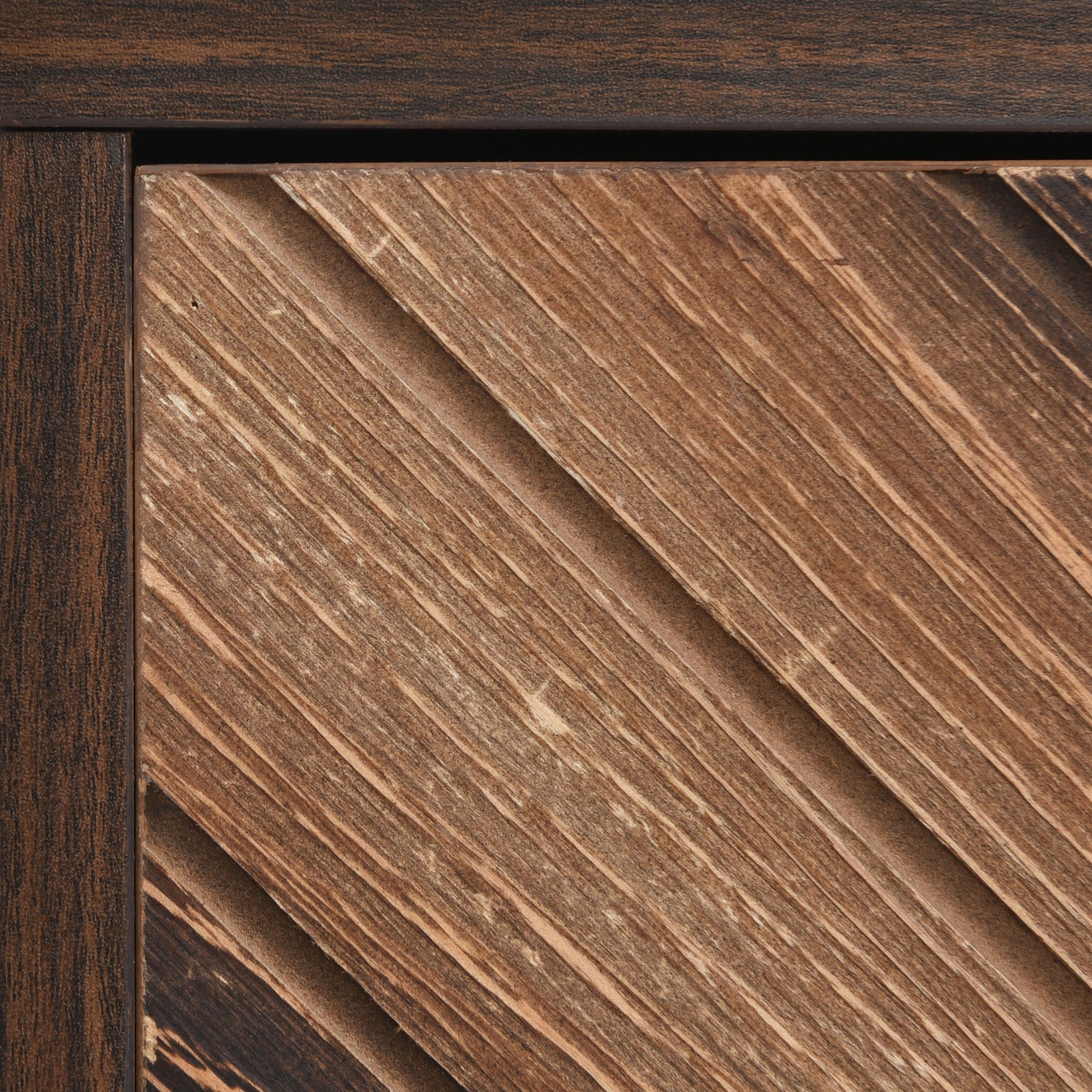 Sideboard exclusif 120x38x76,5 cm à 3 portes en placage de bois massif, griffes dorées et pieds en fer, idéal pour salon et salle à manger