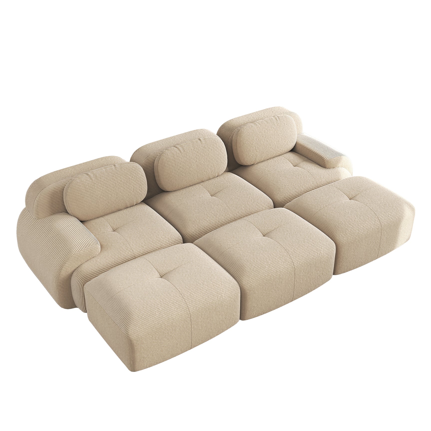 2-seater sofa bed in dark gray fabric with side pockets, modern convertible sofa