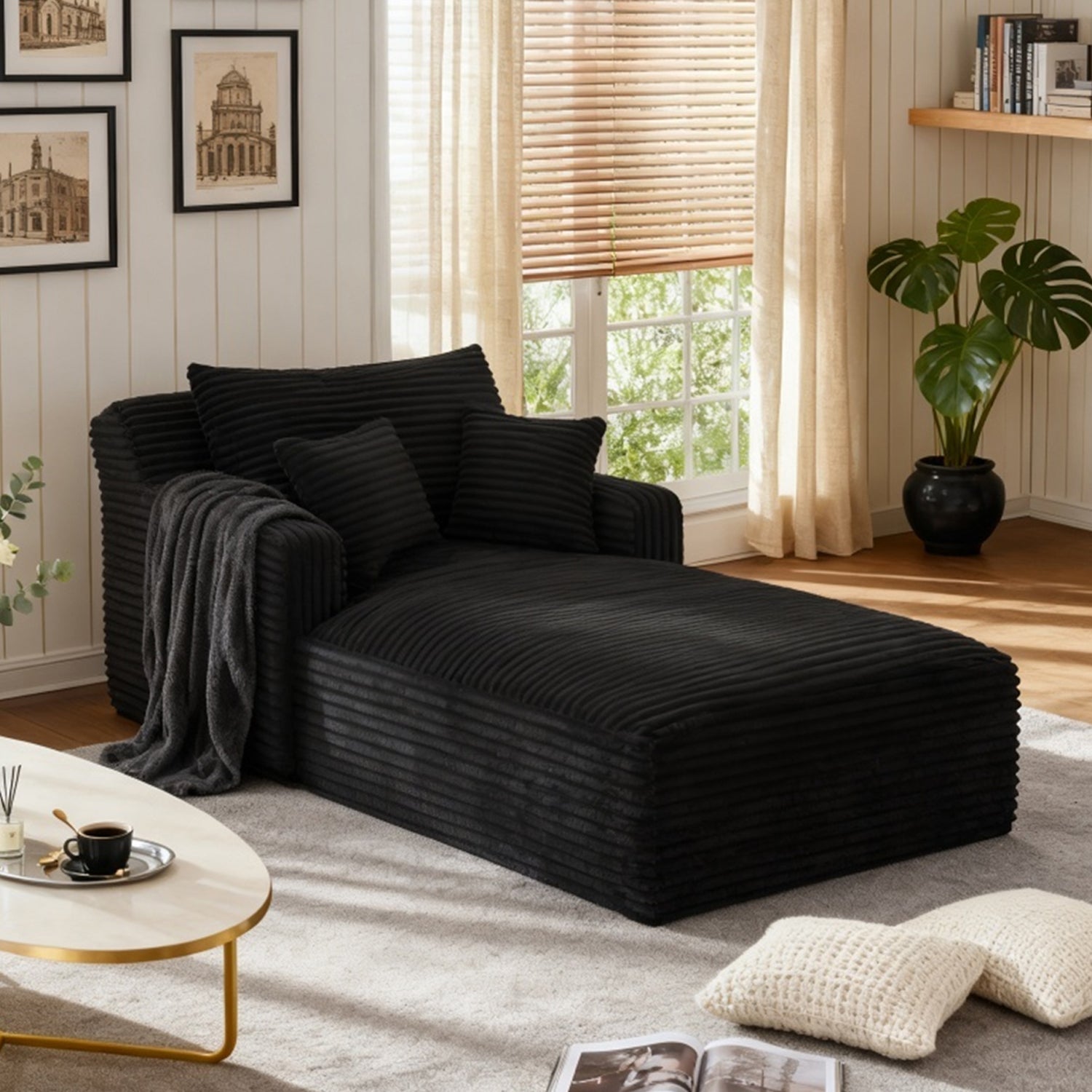 2-seater sofa in beige fabric Scandinavian style - AHBARM