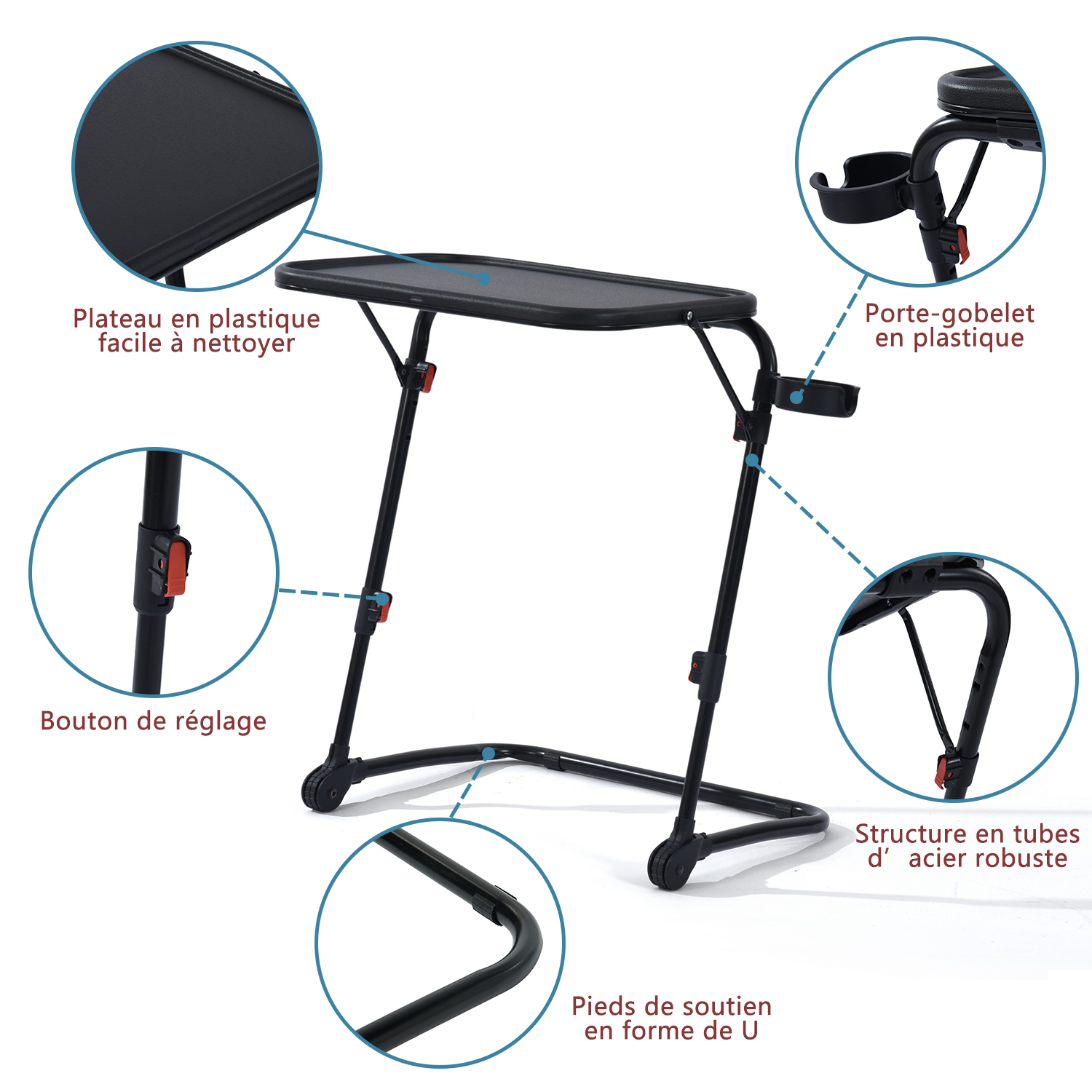 Ensemble avec table d’appoint noire pliable et fauteuil de bureau en velours côtelé vert olive âââââââ€?BASELINE & ROSS