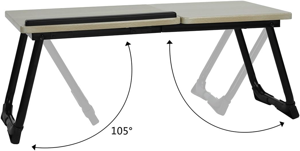 Bedy/Bedy table PC foldable in wood and black metal - granny