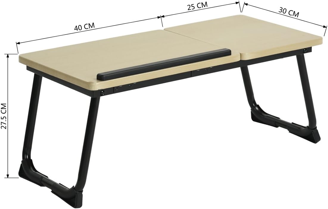 Bedy/Bedy table PC foldable in wood and black metal - granny