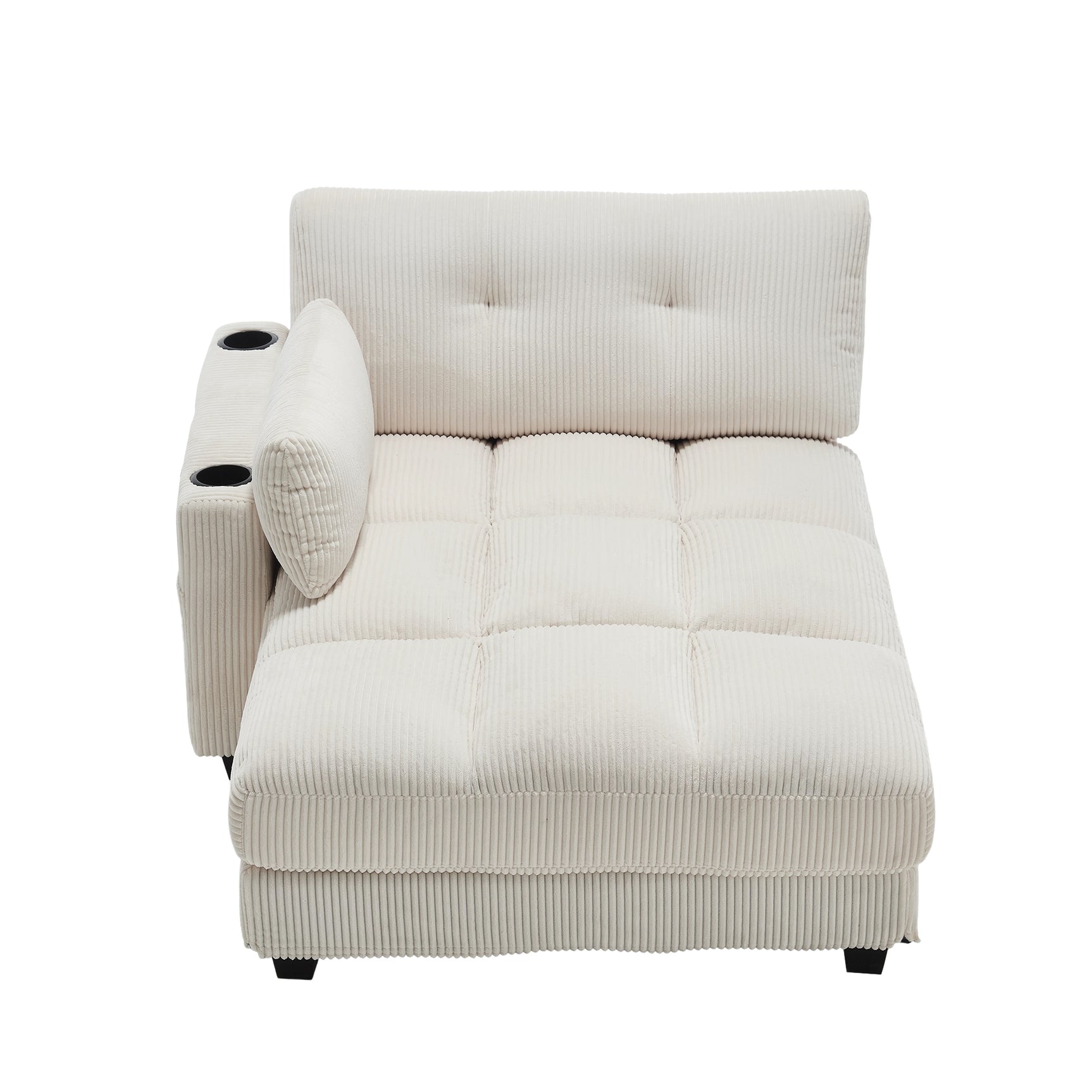 2-seater sofa in beige fabric Scandinavian style - AHBARM