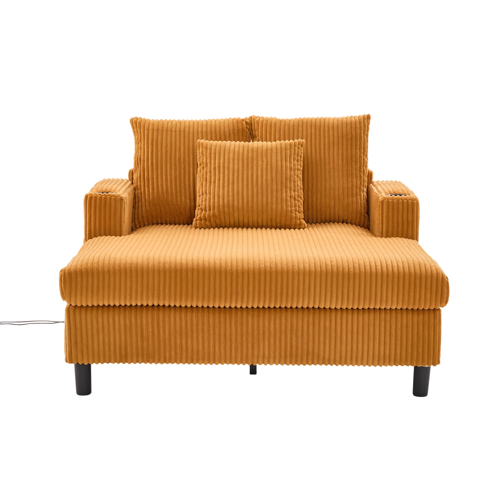 2-seater sofa in beige fabric Scandinavian style - AHBARM