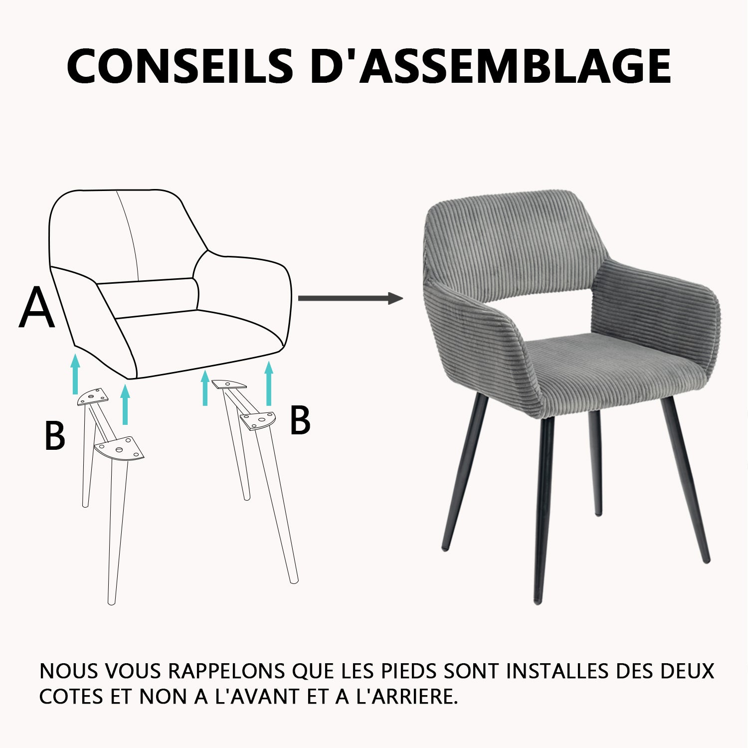 Round Table Table Table Table Timber Ø80 cm with 4 black velvet chairs, modern and comfortable style
