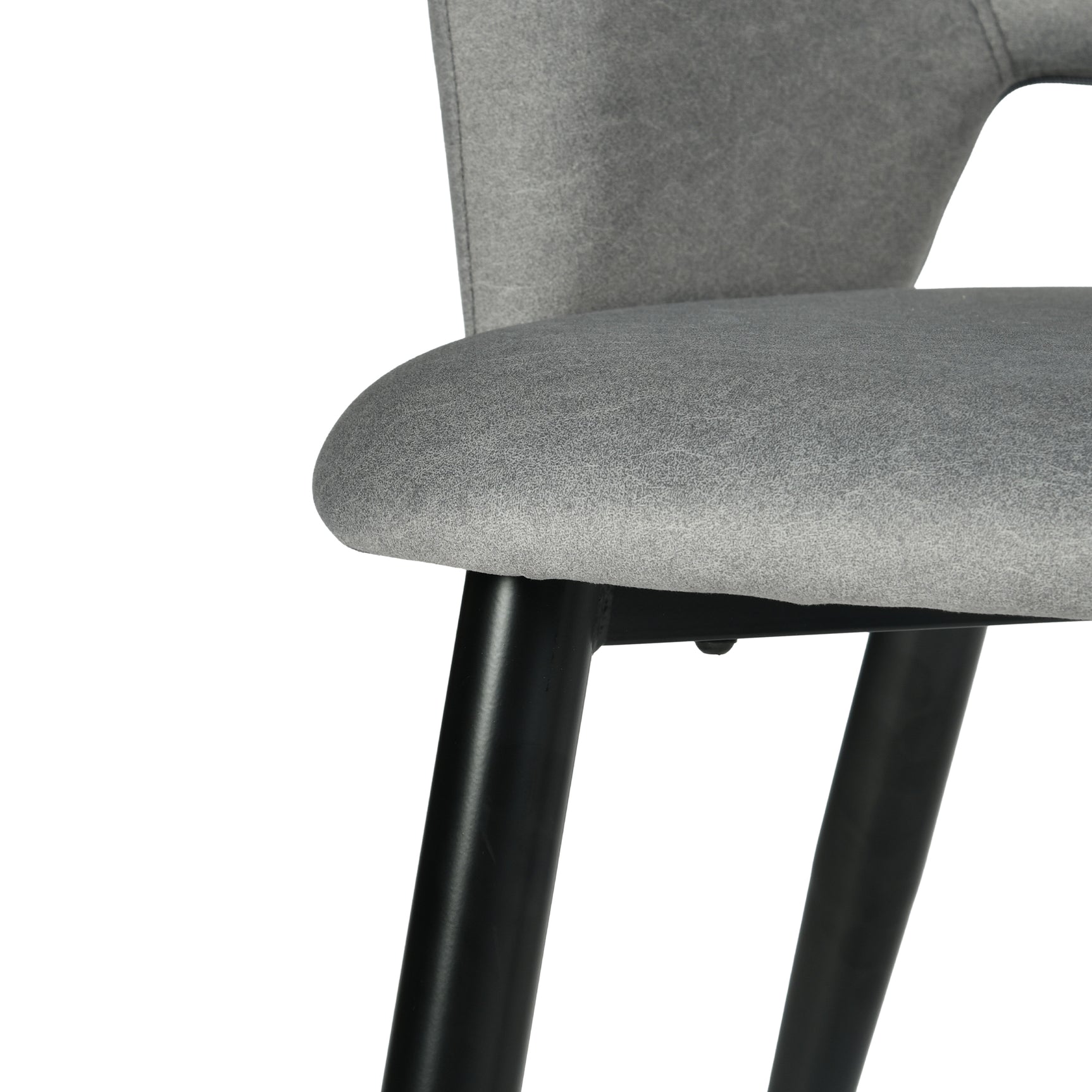 Lot de 2 chaises de salle à manger scandinaves avec accoudoirs en tissu résistant aux animaux et assise rembourrée, gris - AKANJI CC