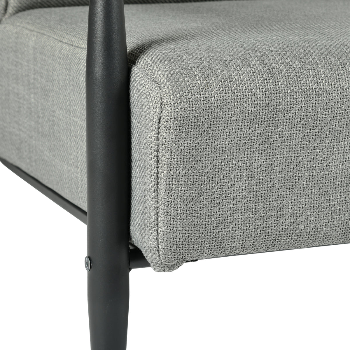 Lounge armchair with armrests in beige corduroy - DOMCO