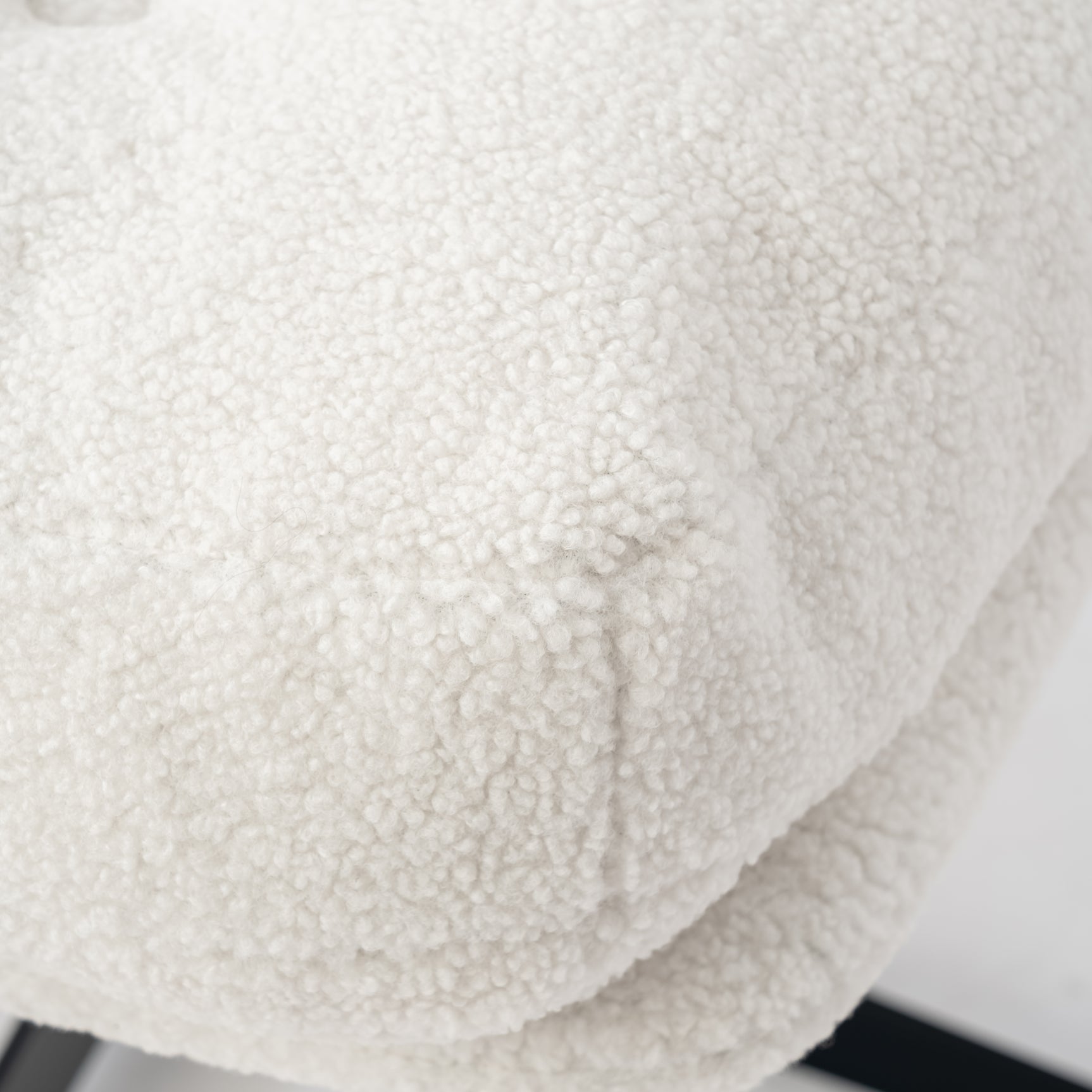 Pivoting lounge chair adjustable in white ribbed velvet - Alintonex