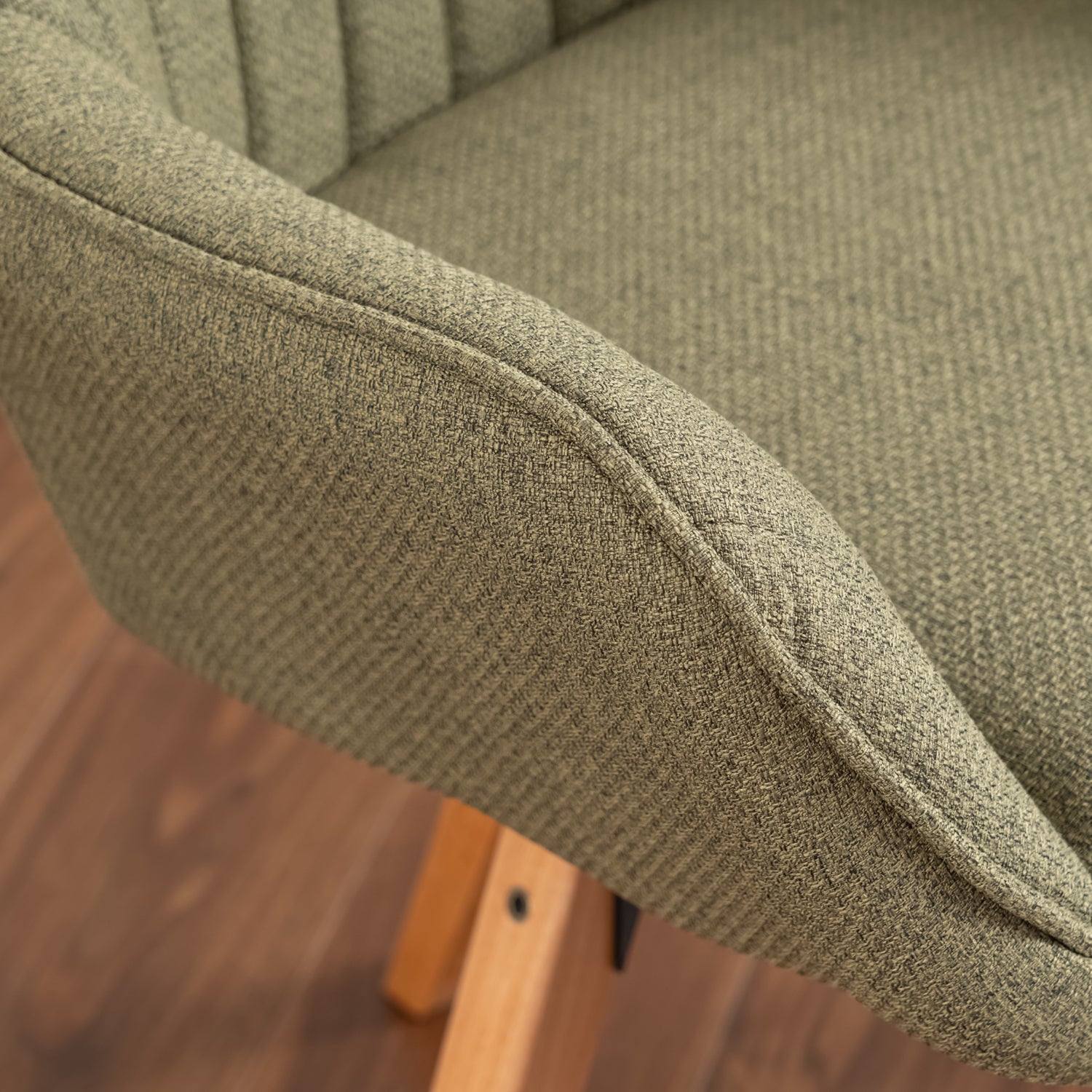 Lot de 4 chaises de salle à manger confortables en tissu vert pivotantes 360° - CARSON FABRIC GREEN 4PCS