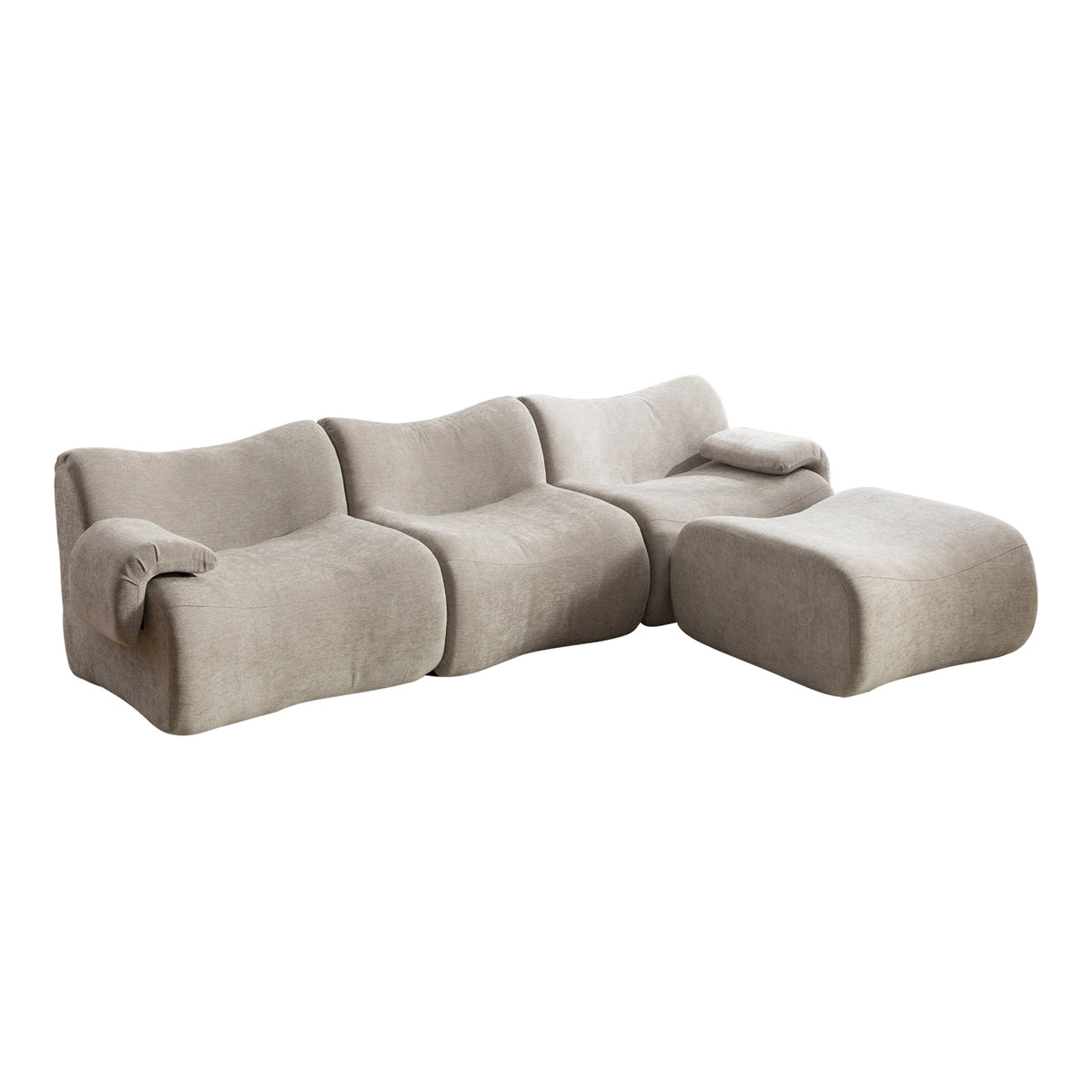 2-seater sofa bed in dark gray fabric with side pockets, modern convertible sofa