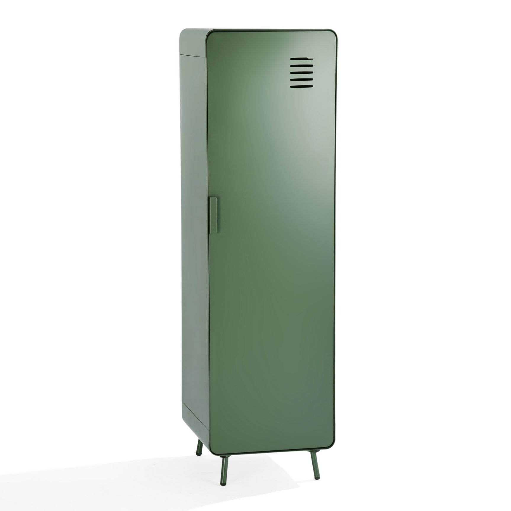 Armoire/Casier métallique vert au style industriel avec étagères - WALNUT