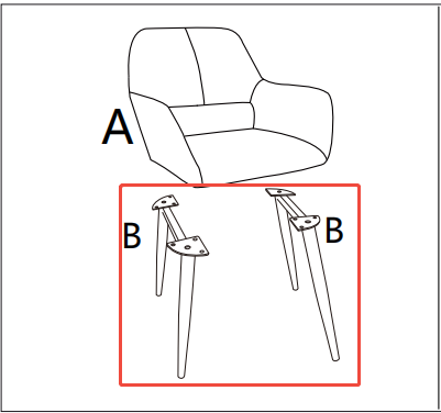 CROMWELL chair legs B - 2PCS