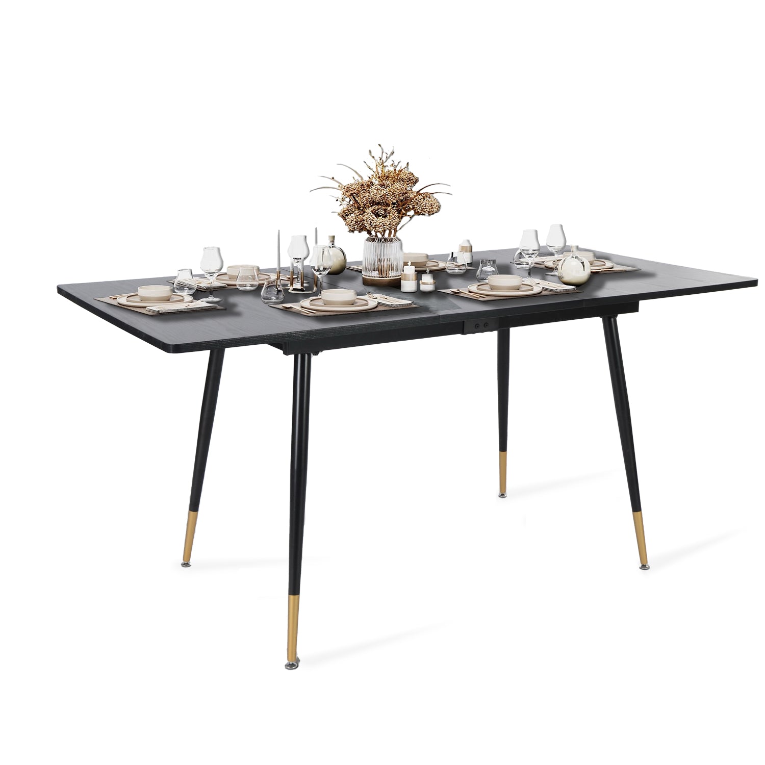 Table de salle à manger rétro style industriel extensible en bois - WHALEN