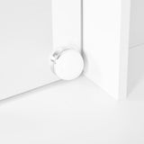 Grande coiffeuse blanche avec miroir, tabouret et éclairage LED réglable, 3 tiroirs et 2 portes de rangement