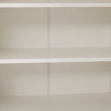 Meuble à chaussures blanc avec étagères réglables, commode minimaliste pour l'entrée, avec pieds en bois massif