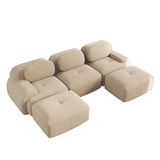 2-seater sofa bed in dark gray fabric with side pockets, modern convertible sofa