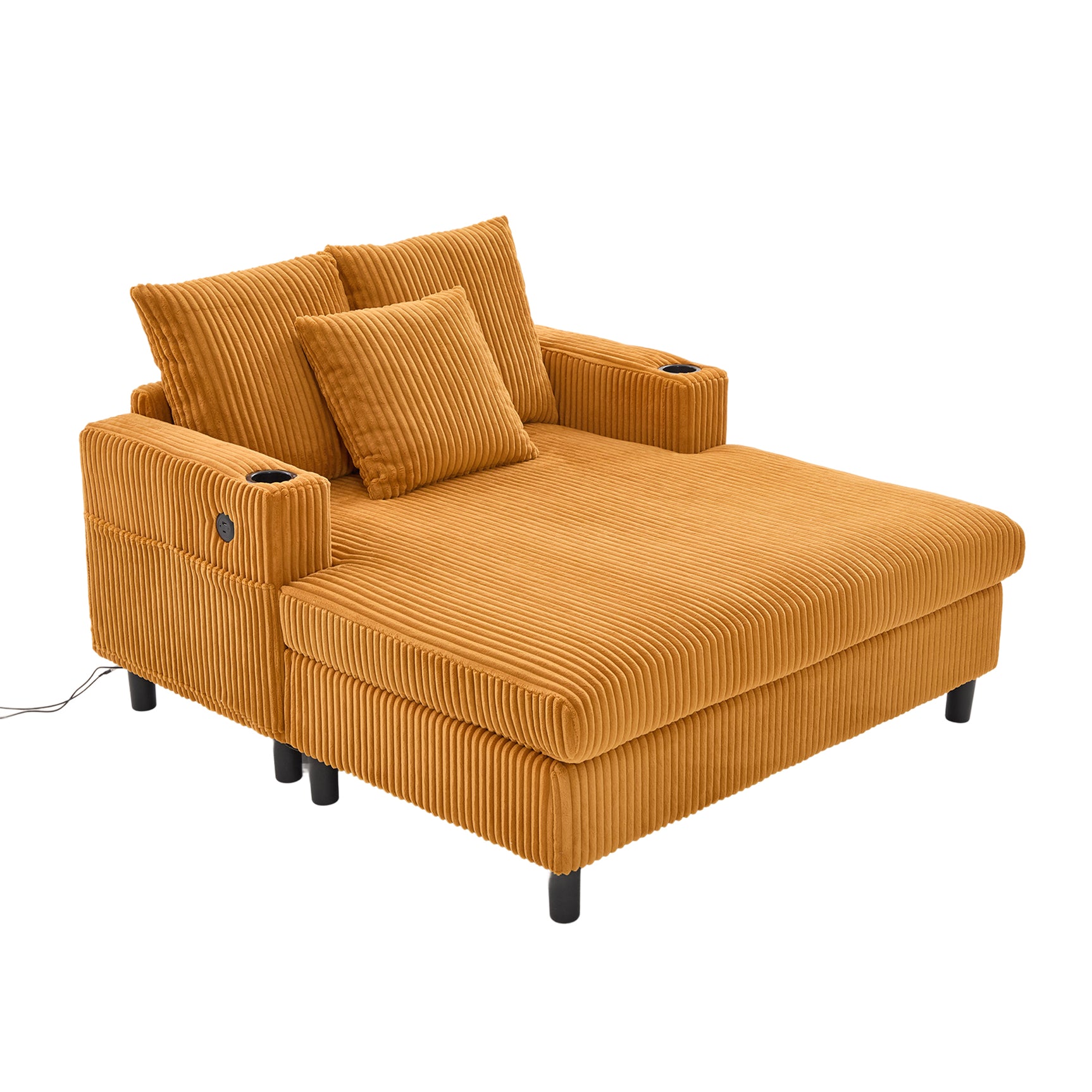 2-seater sofa in beige fabric Scandinavian style - AHBARM