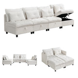 2-seater sofa in beige fabric Scandinavian style - AHBARM
