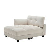 2-seater sofa in beige fabric Scandinavian style - AHBARM
