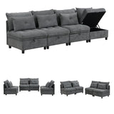 2-seater sofa in beige fabric Scandinavian style - AHBARM
