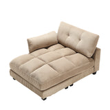 2-seater sofa in beige fabric Scandinavian style - AHBARM