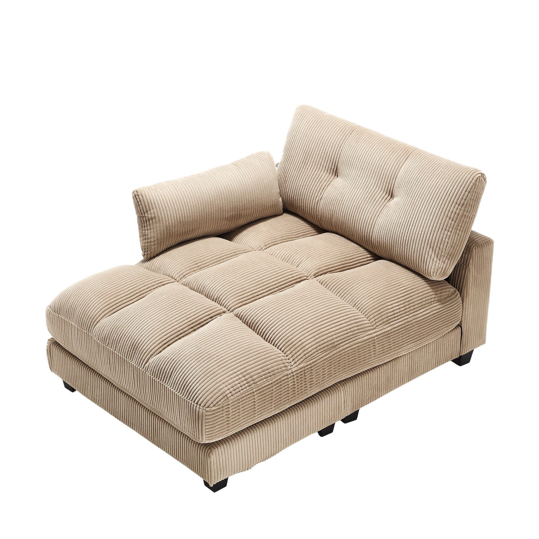 2-seater sofa in beige fabric Scandinavian style - AHBARM