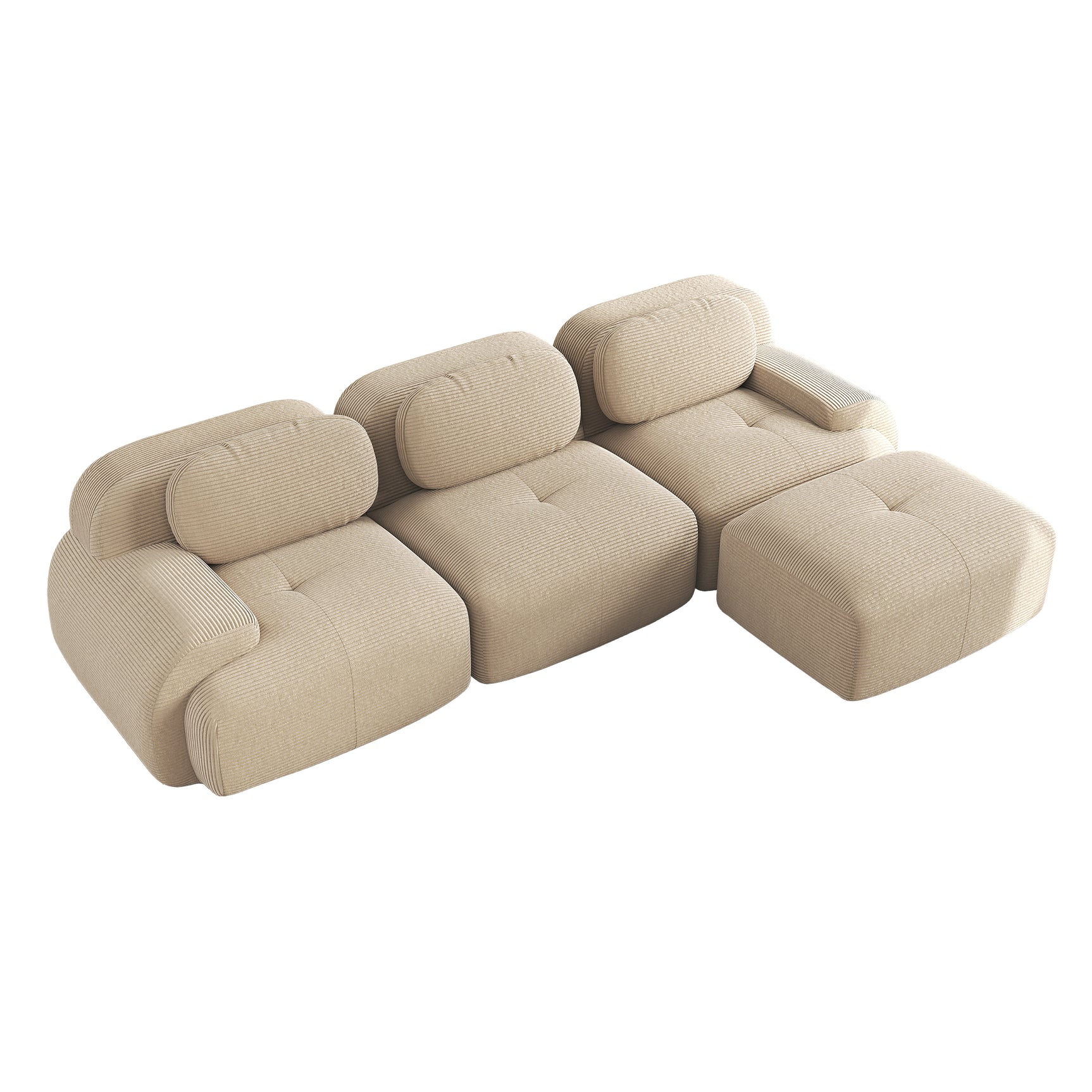 2-seater sofa bed in dark gray fabric with side pockets, modern convertible sofa