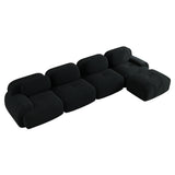 2-Sitzer-Schlafsofa aus dunkelgrauem Stoff mit Seitentaschen, modernes Schlafsofa