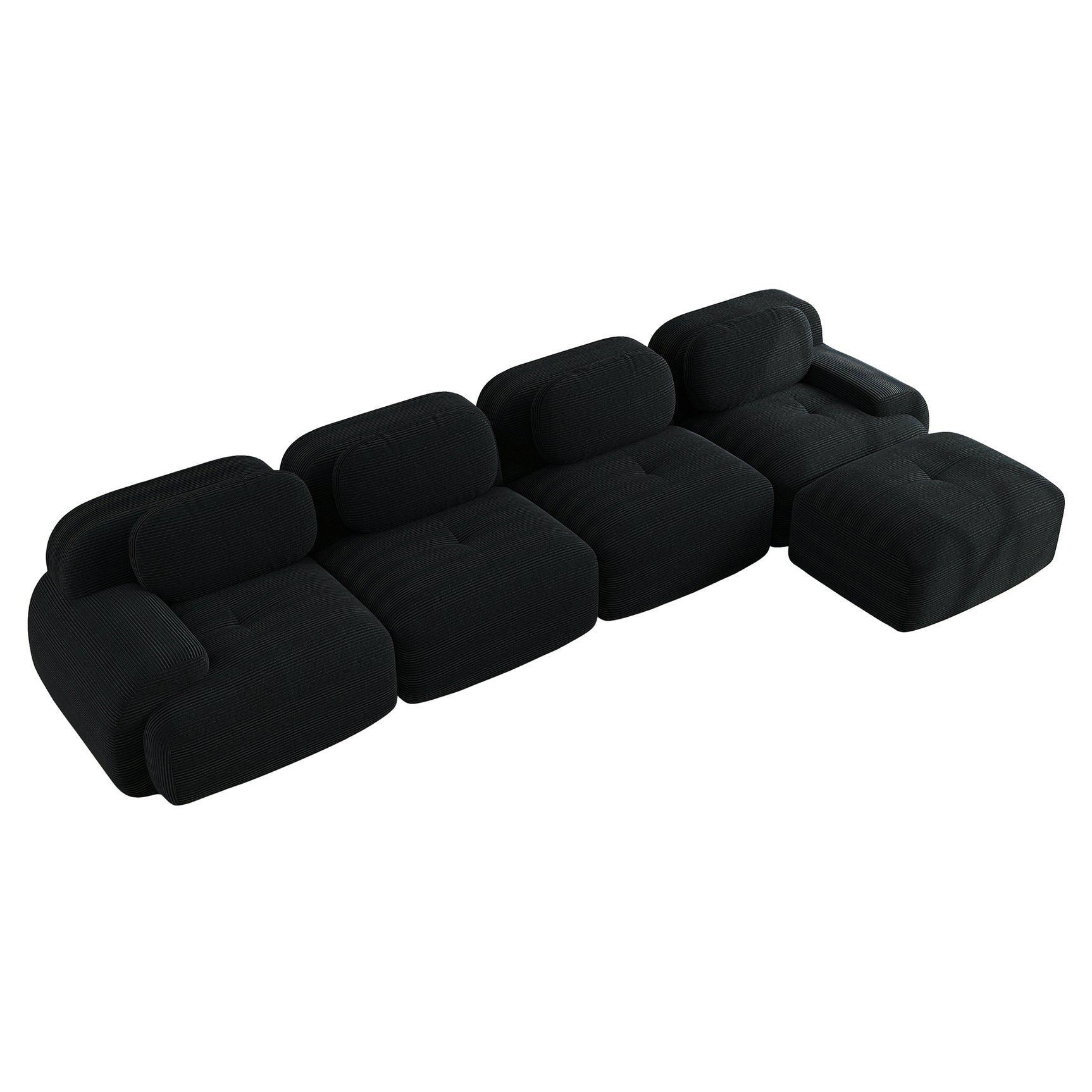 2-Sitzer-Schlafsofa aus dunkelgrauem Stoff mit Seitentaschen, modernes Schlafsofa