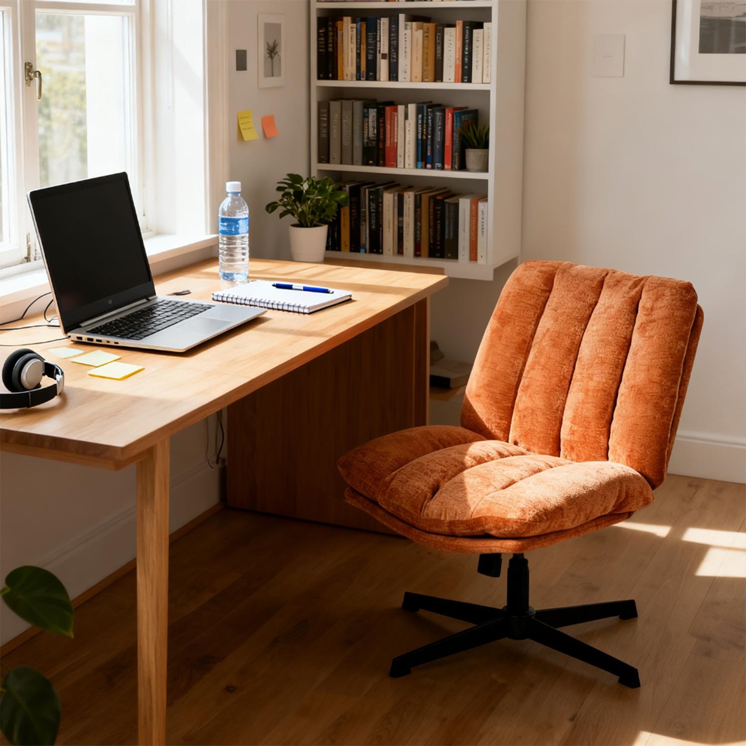 Fauteuil de relaxation réglable et pivotant avec accoudoirs et assise épaisse en chenille rouge - CONFOD