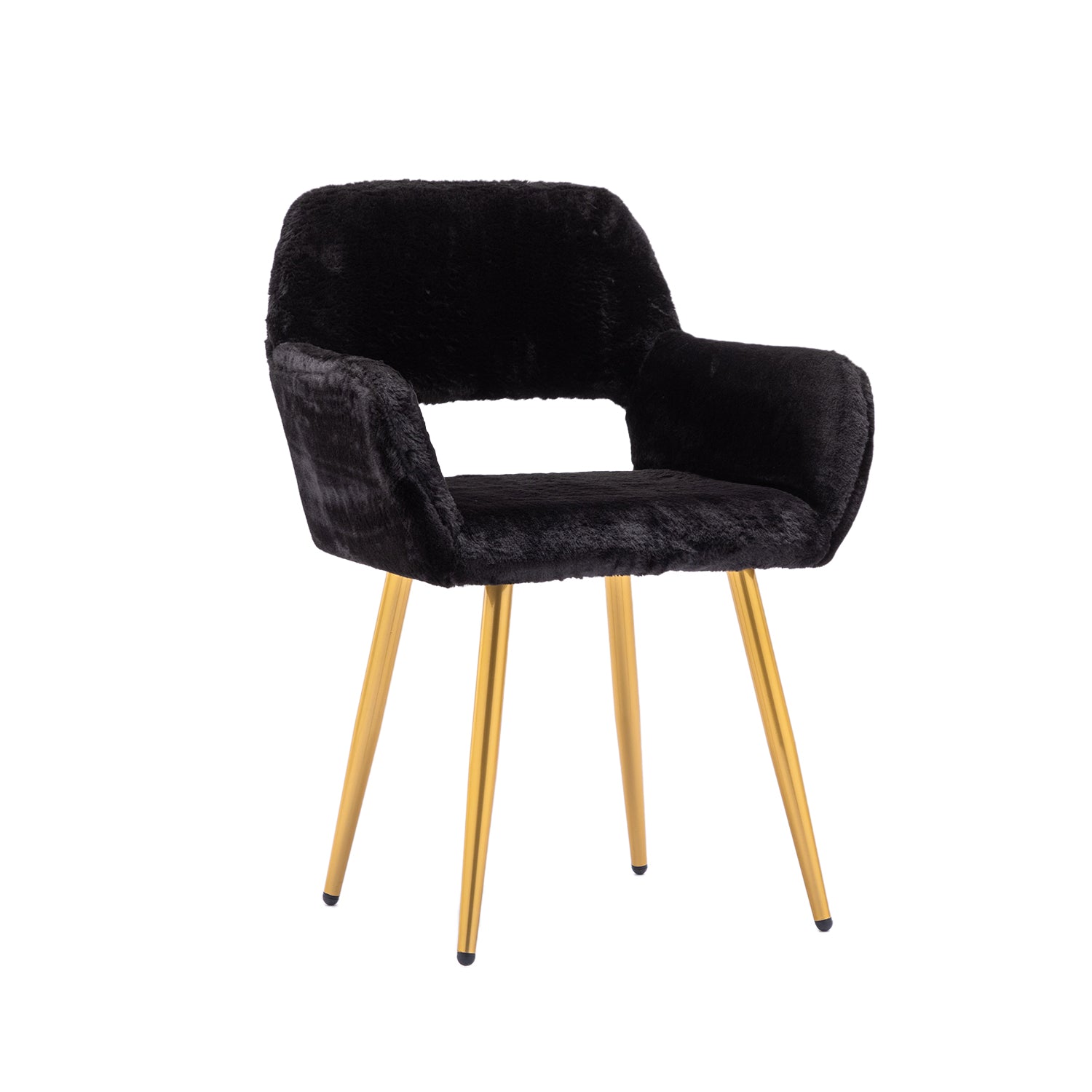 Scandinavian dining chair with black fabric armrests - CROMWELL BLACK Ⅰ