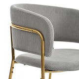 Set of 2 modern gray chopped fabric chairs with tilted wood and metal feet, ergonomic backrest and adjustable feet