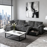 2-seater sofa in beige fabric Scandinavian style - AHBARM