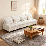 2-seater sofa in beige fabric Scandinavian style - AHBARM