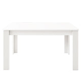 Rectangular dining table in particle panels finish oak with four robust feet