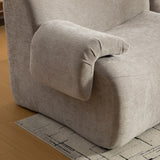 2-Sitzer-Schlafsofa aus dunkelgrauem Stoff mit Seitentaschen, modernes Schlafsofa