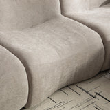 2-Sitzer-Schlafsofa aus dunkelgrauem Stoff mit Seitentaschen, modernes Schlafsofa