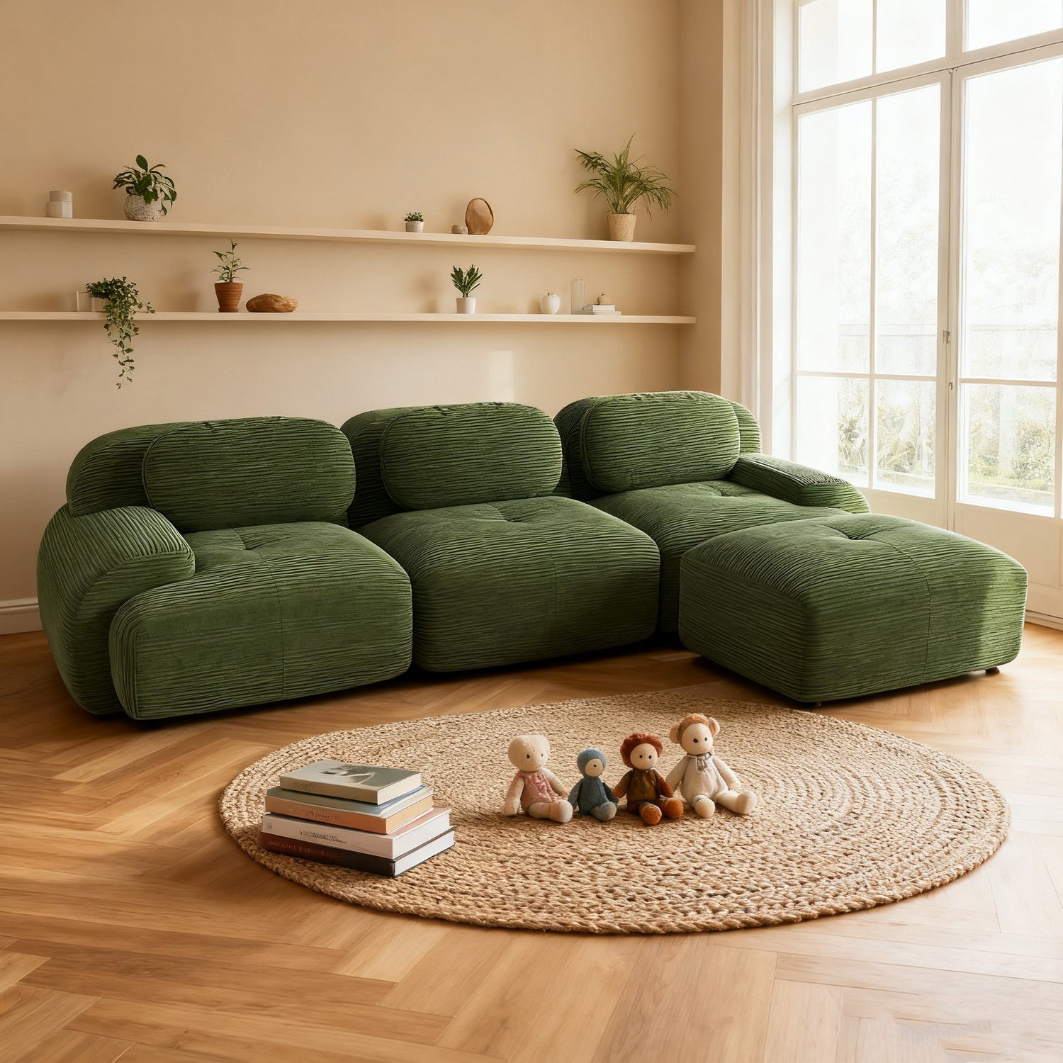 2-Sitzer-Schlafsofa aus dunkelgrauem Stoff mit Seitentaschen, modernes Schlafsofa