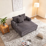 2-seater sofa in beige fabric Scandinavian style - AHBARM