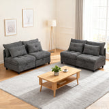 2-seater sofa in beige fabric Scandinavian style - AHBARM