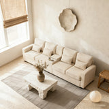 2-seater sofa in beige fabric Scandinavian style - AHBARM