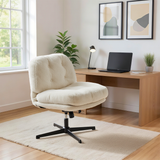 Pivoting lounge chair adjustable in white ribbed velvet - Alintonex