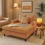 2-seater sofa in beige fabric Scandinavian style - AHBARM