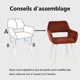 Set of 2 Scandinavian dining room armchairs with beige fabric armrests - Cromwell