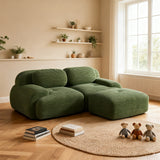 2-Sitzer-Schlafsofa aus dunkelgrauem Stoff mit Seitentaschen, modernes Schlafsofa