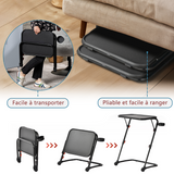 Ensemble avec table d’appoint noire pliable et fauteuil de bureau en velours côtelé vert olive âââââââ€?BASELINE & ROSS