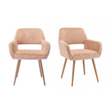 Scandinavian dining chair with black fabric armrests - CROMWELL BLACK Ⅰ