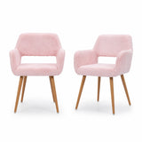 Scandinavian dining chair with black fabric armrests - CROMWELL BLACK Ⅰ