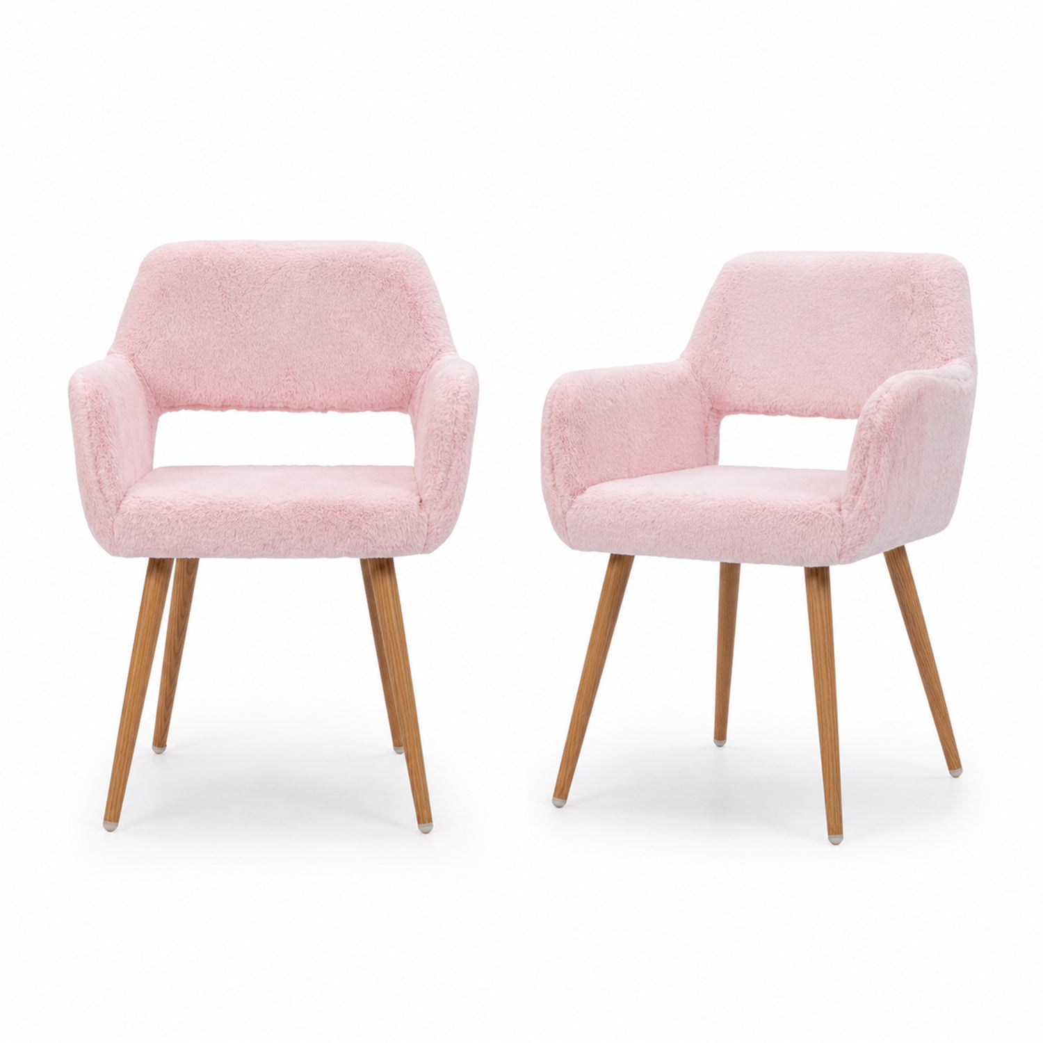 Scandinavian dining chair with black fabric armrests - CROMWELL BLACK Ⅰ