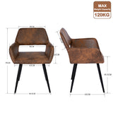 Ensemble table à manger extensible noire avec 4 fauteuils en suédine, style scandinave